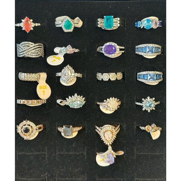 HUGE Bomb Party Lot – 65 Brand New Rings – ALL SIZES– OG, BIRTHDAY, STERLING MIX - Picture 2 of 5